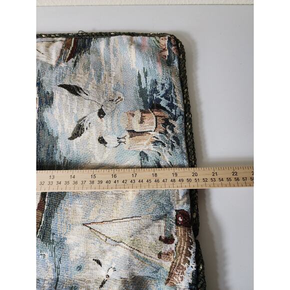 Sailboats and Islands Heavy Green Rope Border STANDARD Pillow Shams - set of 2 - Picture 6 of 8